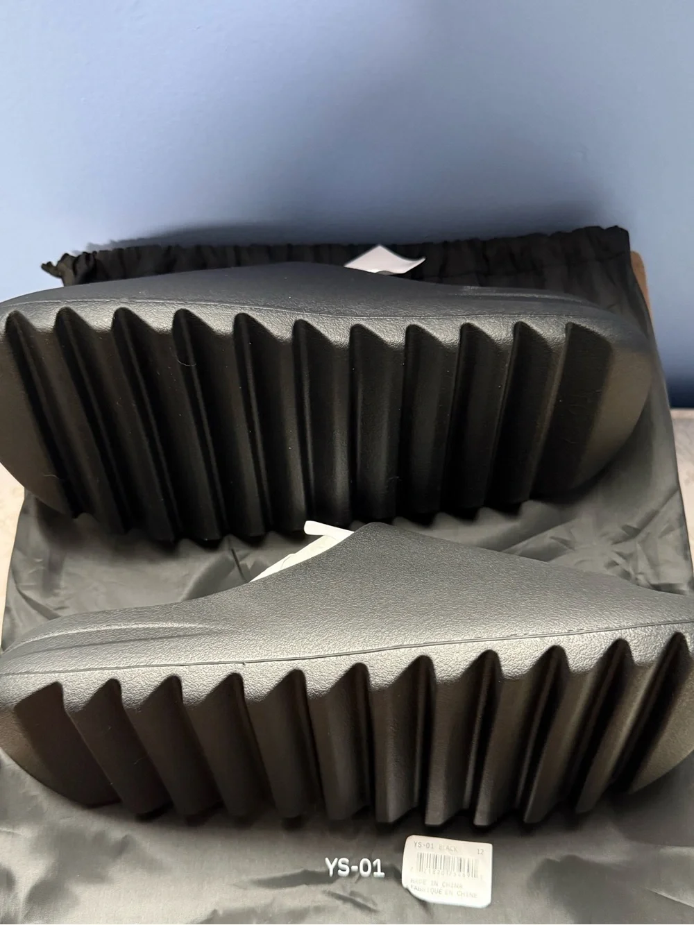 ❌SOLD❌ YZY YS-01 Black Slides Size 12 NEW w/ Dust Bag Yeezy